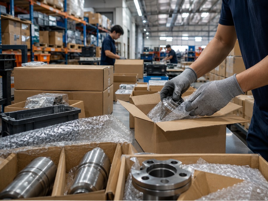 Preparación de componentes industriales para entrega